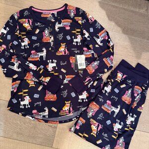 CUDDLDUDS WOMENS DOG PARIS TRAVEL PAJAMAS LONG SLEEVE NEW SMALL